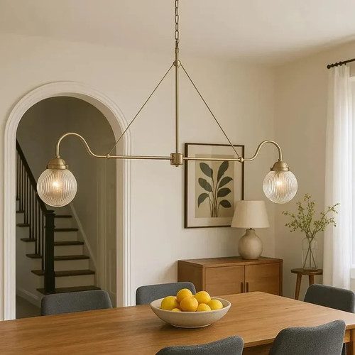 Lampadario lineare ottone - in,