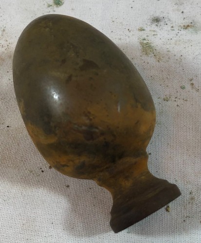 Antico pomello letto ottone